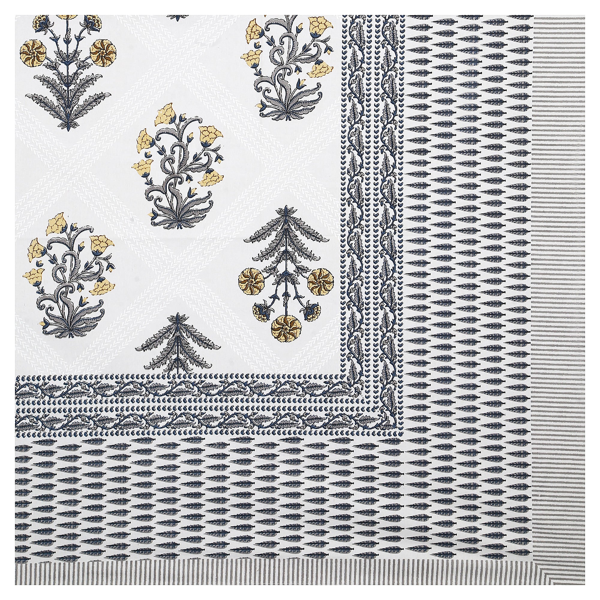 95x108 Viscose Hungama Collection Double Bedsheet with Traditional Leaf & Floral Print + Pillow Covers