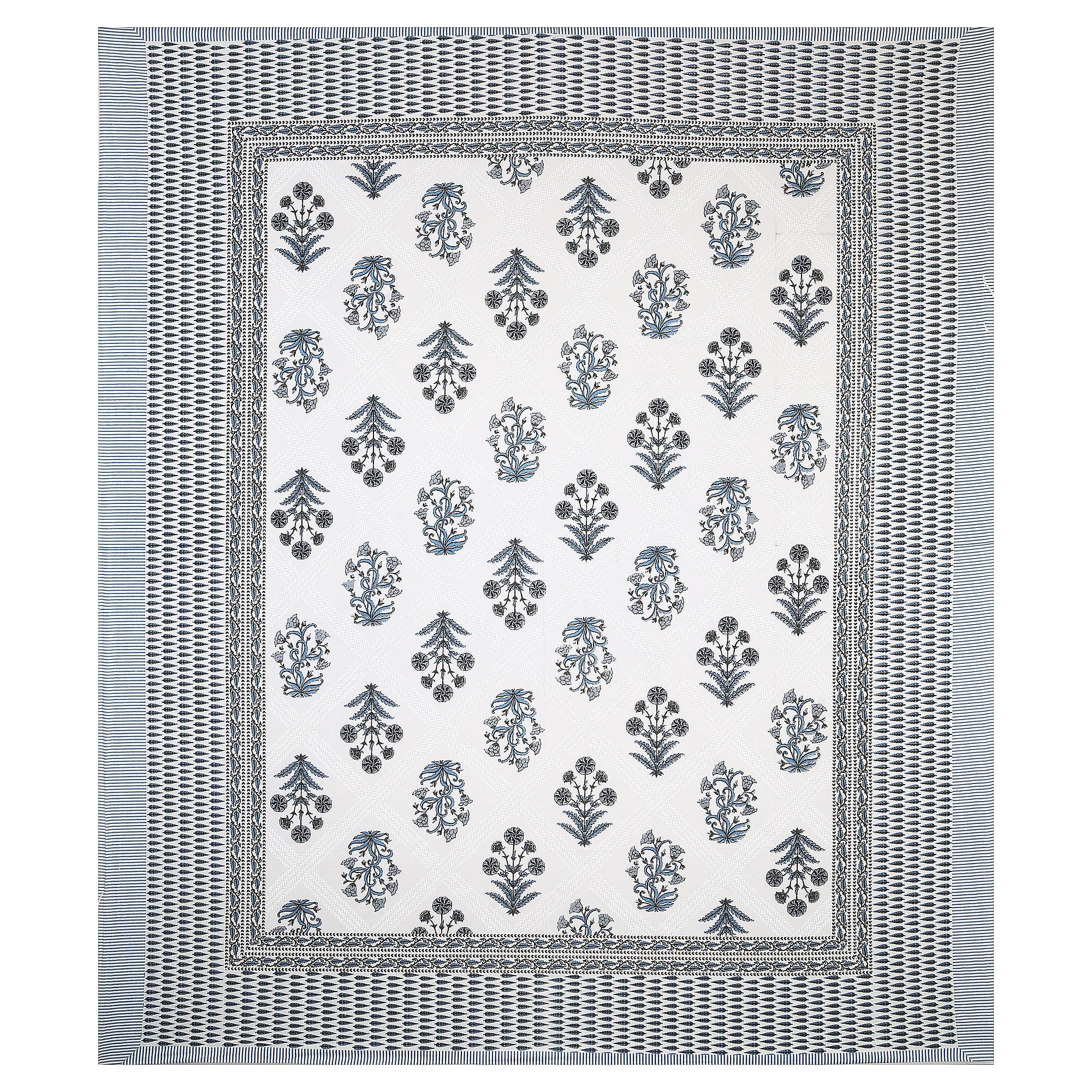 95x108 Viscose Hungama Collection Double Bedsheet with Floral Buti Patterns & Pillow Covers