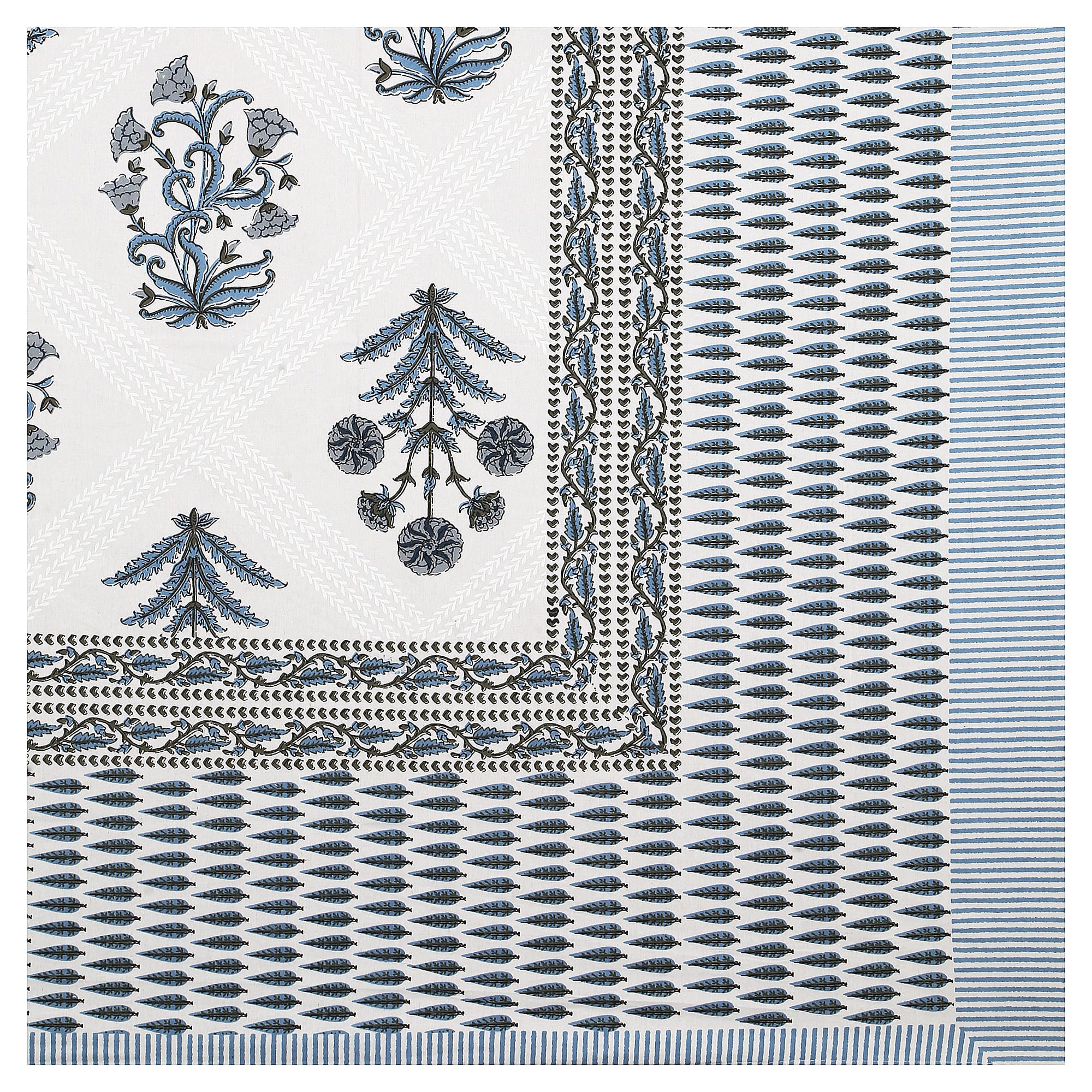 95x108 Viscose Hungama Collection Double Bedsheet with Traditional Leaf & Floral Print + Pillow Covers