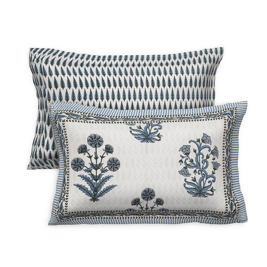 95x108 Viscose Hungama Collection Double Bedsheet with Traditional Leaf & Floral Print + Pillow Covers
