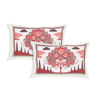 Rangmahal Collection 90x108 Viscose Double Bedsheet with Artistic Tree of Life Design & Matching Pillow Covers