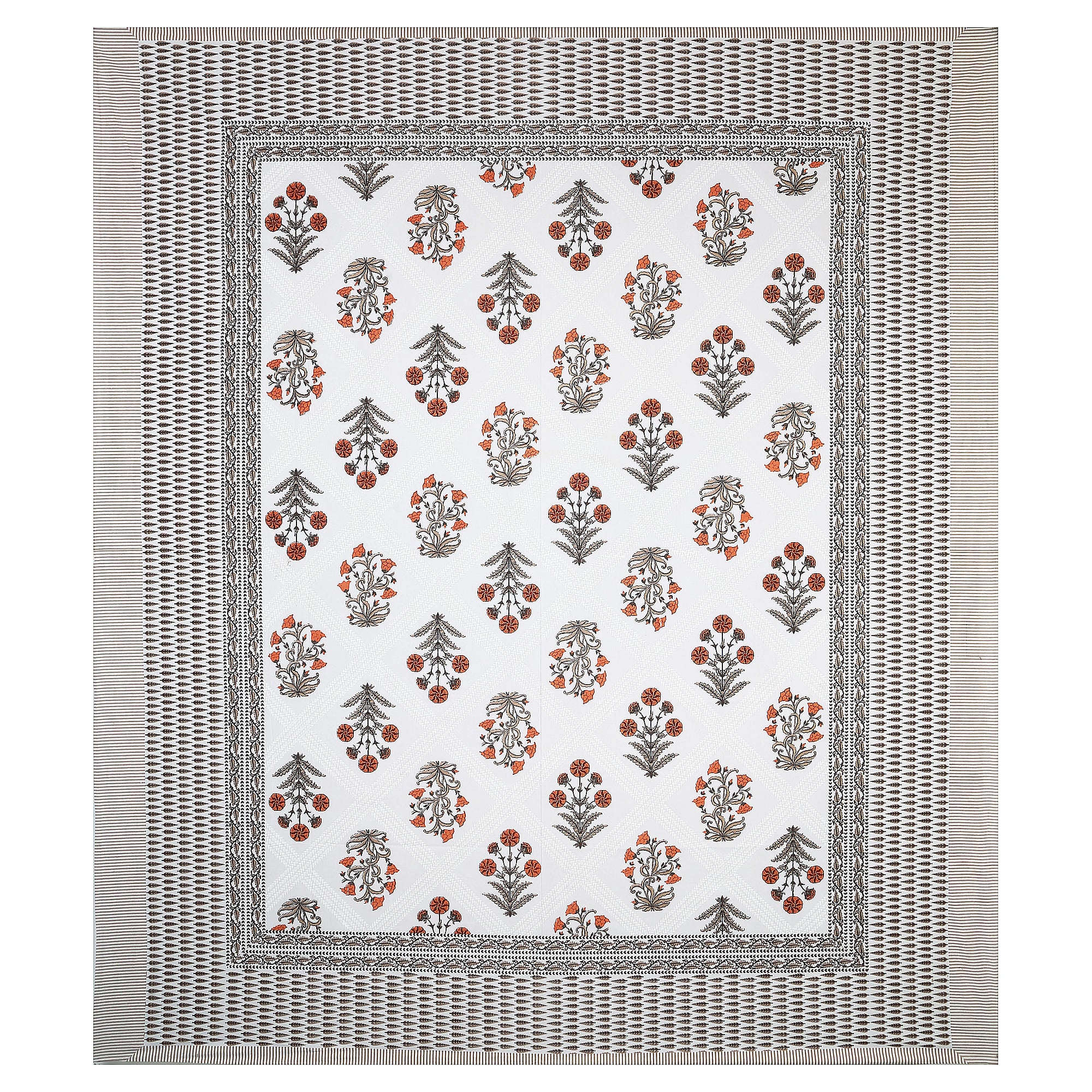95x108 Viscose Hungama Collection Double Bedsheet with Traditional Leaf & Floral Print + Pillow Covers