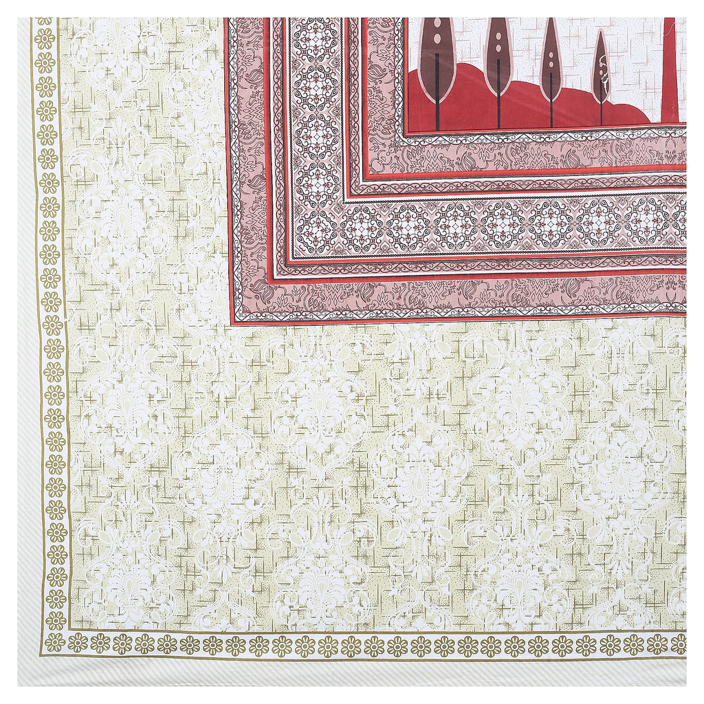 Rangmahal Collection 90x108 Viscose Double Bedsheet with Artistic Tree of Life Design & Matching Pillow Covers