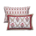 95x108 Viscose Hungama Collection Double Bedsheet with Traditional Leaf & Floral Print + Pillow Covers