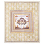 Rangmahal Collection 90x108 Viscose Double Bedsheet with Artistic Tree of Life Design & Matching Pillow Covers
