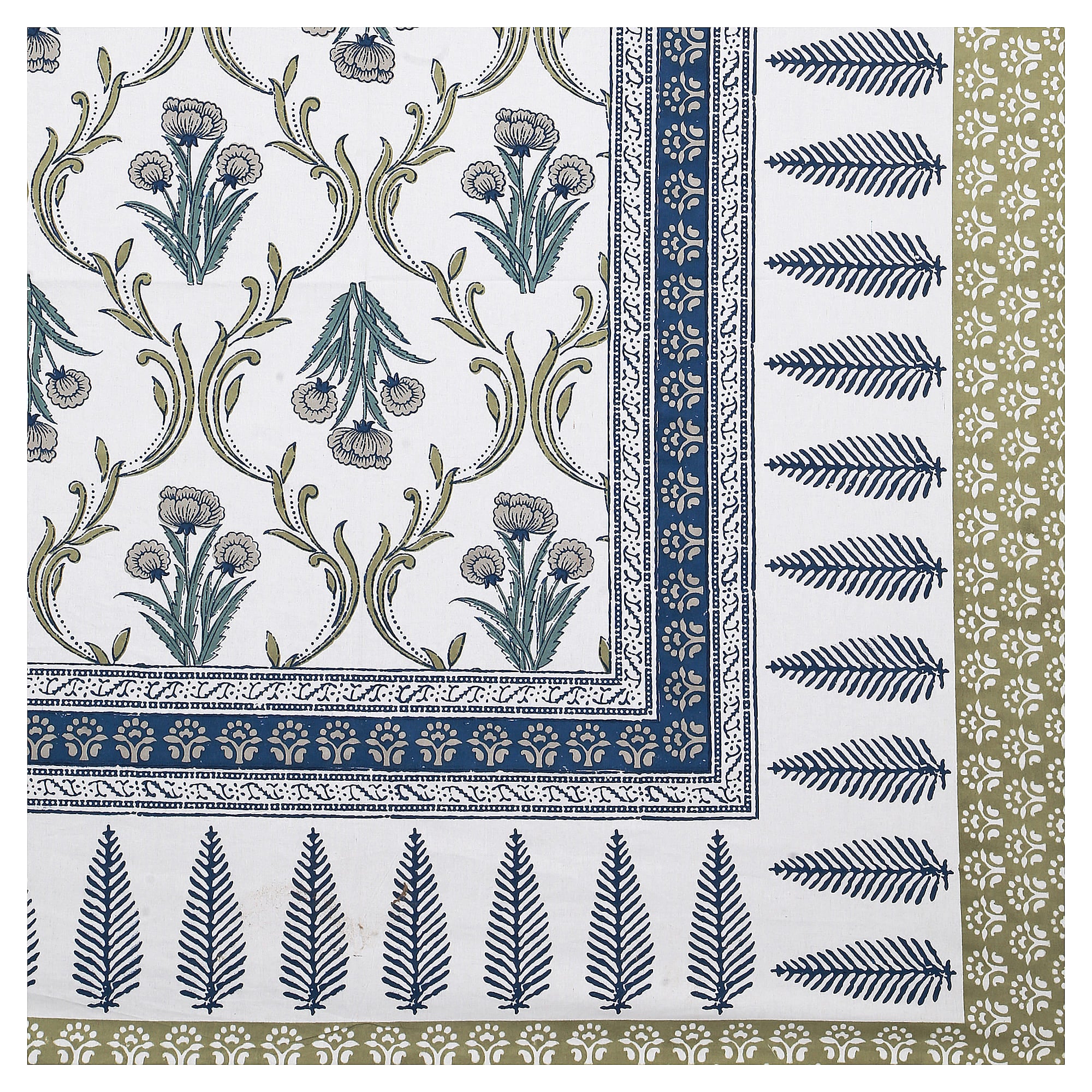 95x108 Viscose Hungama Collection Double Bedsheet with Traditional Leaf & Floral Print + Pillow Covers
