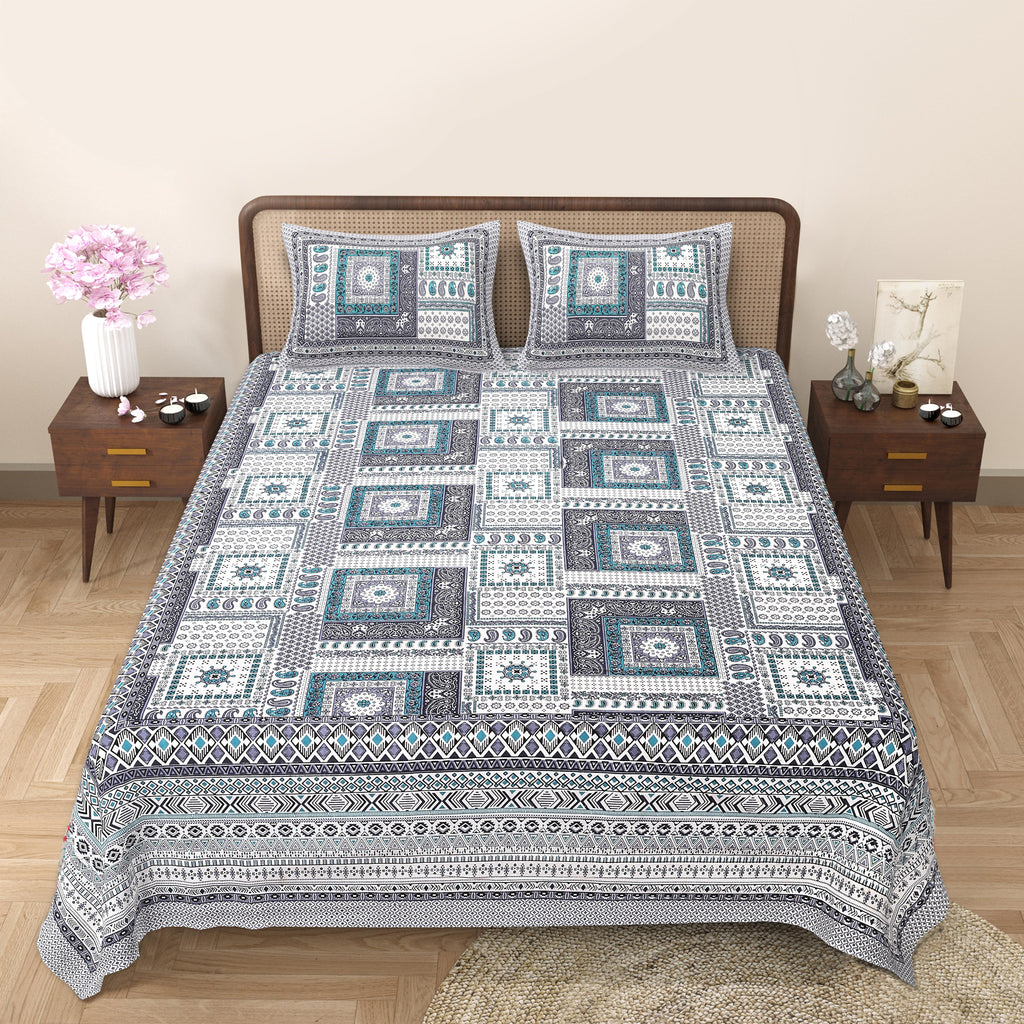 Enhance Your Home with Rang Mahal Viscose Double Bedsheet – 90x108 Inches with 2 Pillow Covers