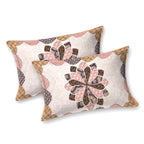 Viscose Gangour Collection 95x108 Double Bedsheet with Bold Floral Medallion Design