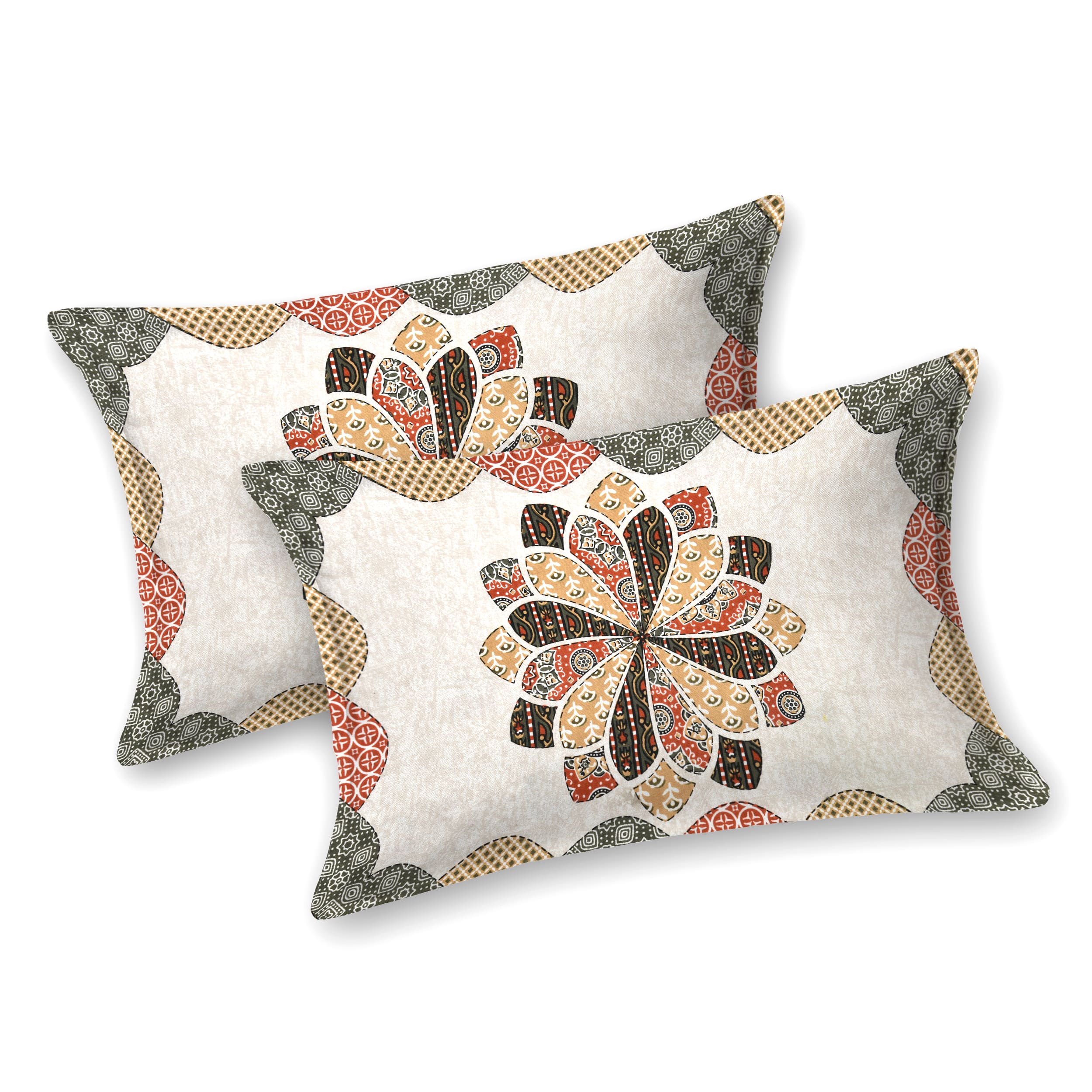 Viscose Gangour Collection 95x108 Double Bedsheet with Bold Floral Medallion Design