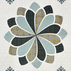 Viscose Gangour Collection 95x108 Double Bedsheet with Bold Floral Medallion Design