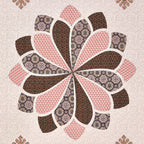 Viscose Gangour Collection 95x108 Double Bedsheet with Bold Floral Medallion Design