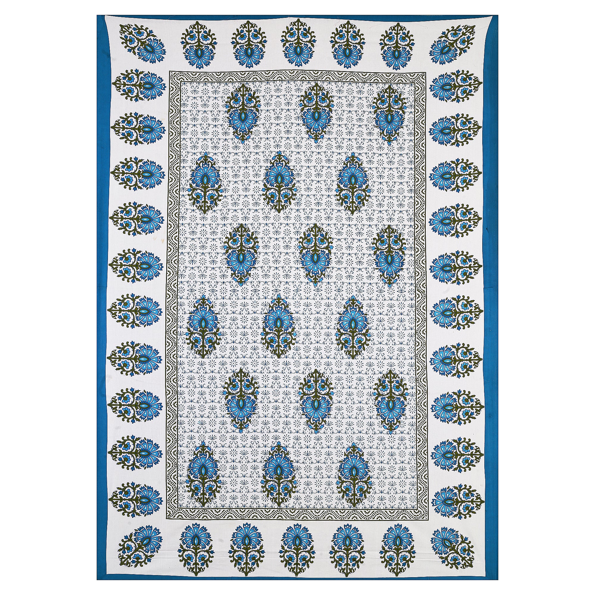 59" Elegant Floral Vine Print 100% Cotton Single Bedsheet with 1 Pillow Cover (60x90)