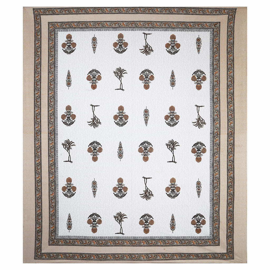 95x108 Viscose Hungama Collection Double Bedsheet with Traditional Floral & Tree Motifs with Pillow Covers