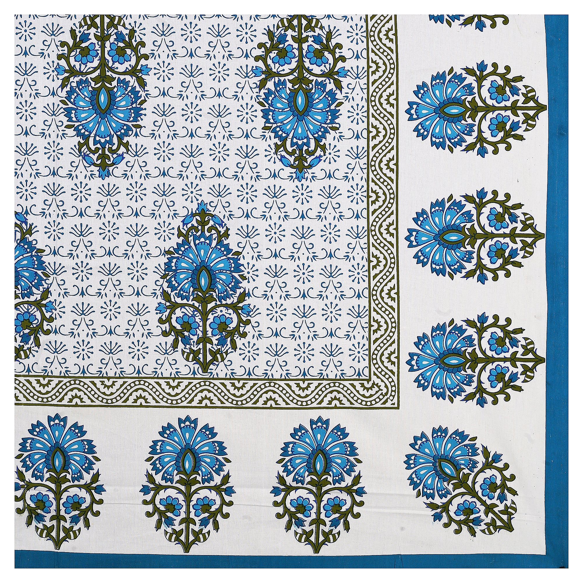 59" Elegant Floral Vine Print 100% Cotton Single Bedsheet with 1 Pillow Cover (60x90)