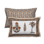 95x108 Viscose Hungama Collection Double Bedsheet with Traditional Leaf & Floral Print + Pillow Covers