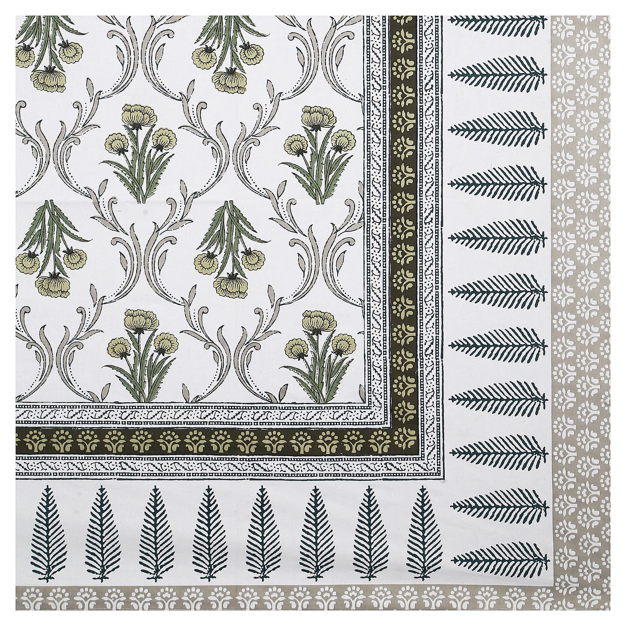 95x108 Viscose Hungama Collection Double Bedsheet with Traditional Leaf & Floral Print + Pillow Covers
