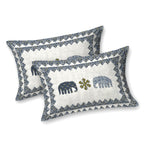 Viscose Gangour Collection 95x108 Double Bedsheet with Elephant & Motif Pattern