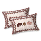 Viscose Gangour Collection 95x108 Double Bedsheet with Elephant & Motif Pattern