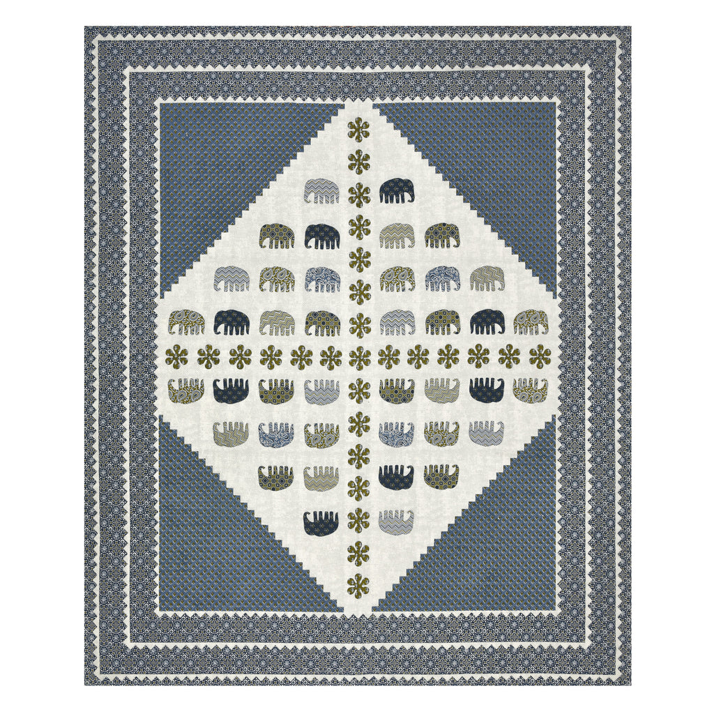 Viscose Gangour Collection 95x108 Double Bedsheet with Elephant & Motif Pattern