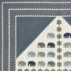 Viscose Gangour Collection 95x108 Double Bedsheet with Elephant & Motif Pattern