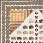 Viscose Gangour Collection 95x108 Double Bedsheet with Elephant & Motif Pattern