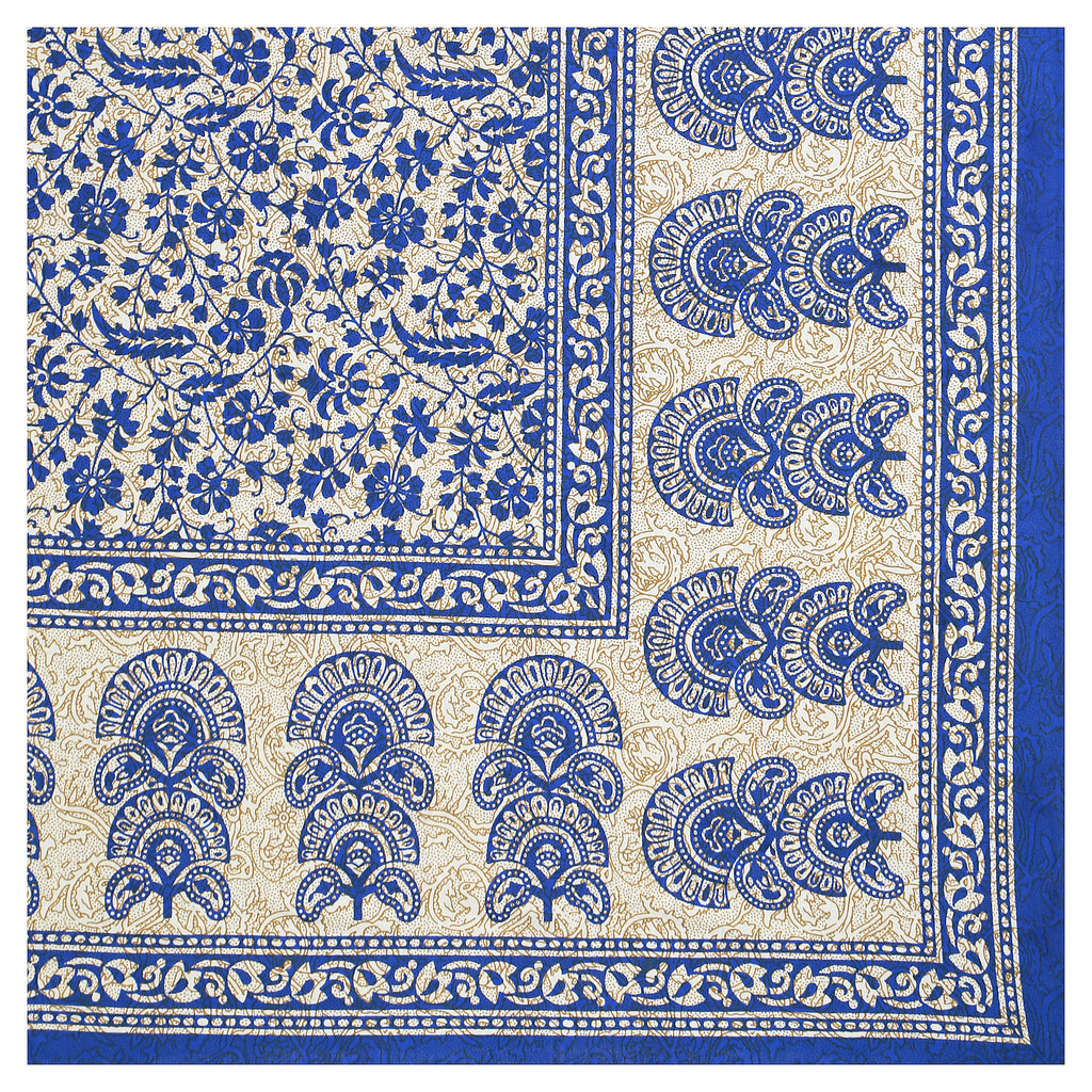 59" Traditional Mandala & Paisley Print 100% Cotton Single Bedsheet with 1 Pillow Cover (60x90)