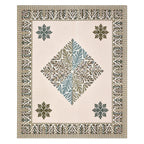 Viscose Gangour Collection 95x108 Double Bedsheet with Geometric Floral Design