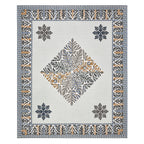 Viscose Gangour Collection 95x108 Double Bedsheet with Geometric Floral Design