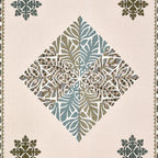 Viscose Gangour Collection 95x108 Double Bedsheet with Geometric Floral Design