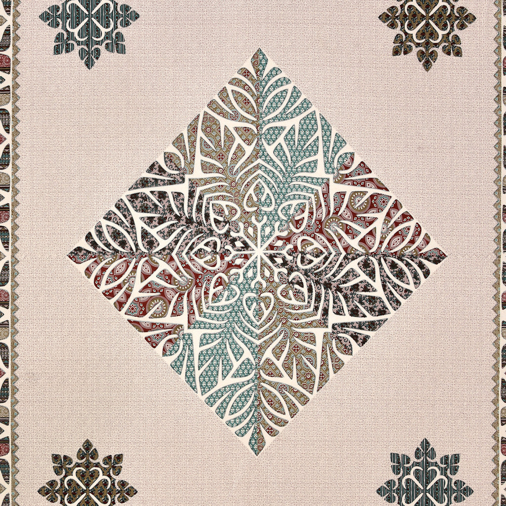 Viscose Gangour Collection 95x108 Double Bedsheet with Geometric Floral Design
