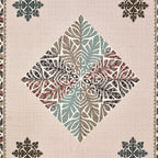 Viscose Gangour Collection 95x108 Double Bedsheet with Geometric Floral Design