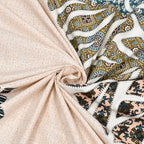 Viscose Gangour Collection 95x108 Double Bedsheet with Geometric Floral Design