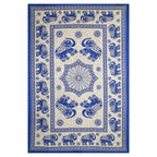 59" Eco Elephant Design 100% Cotton Single Bedsheet With 1 Pillow Cover, 60/90