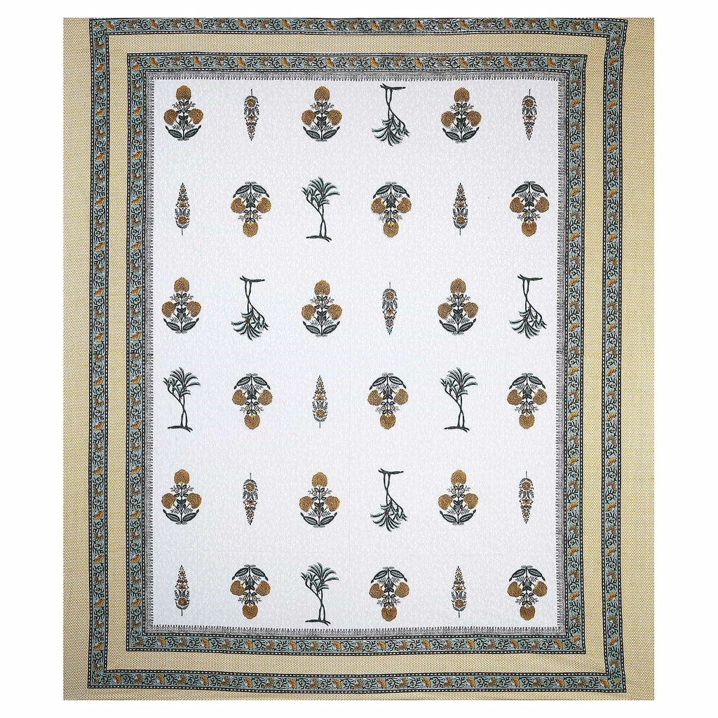 95x108 Viscose Hungama Collection Double Bedsheet with Traditional Floral & Tree Motifs with Pillow Covers