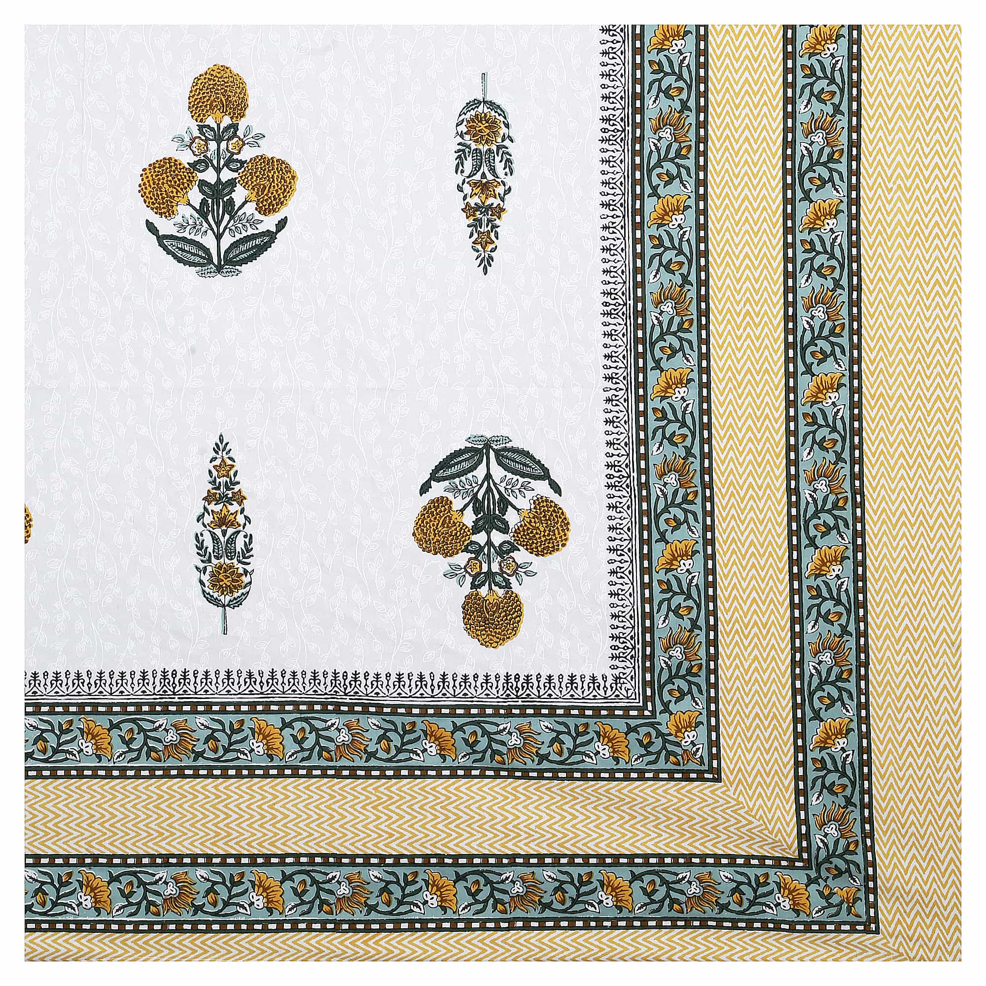 95x108 Viscose Hungama Collection Double Bedsheet with Traditional Floral & Tree Motifs with Pillow Covers
