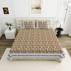 Viscose Bindaas Collection 95x108 Double Bedsheet with Traditional Paisley & Border Detailing