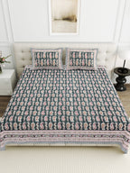 Viscose Bindaas Collection 95x108 Double Bedsheet with Traditional Paisley & Border Detailing