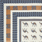 Viscose Gangour Collection 95x108 Double Bedsheet with Camel Motif Design