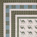 Viscose Gangour Collection 95x108 Double Bedsheet with Camel Motif Design
