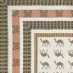 Viscose Gangour Collection 95x108 Double Bedsheet with Camel Motif Design