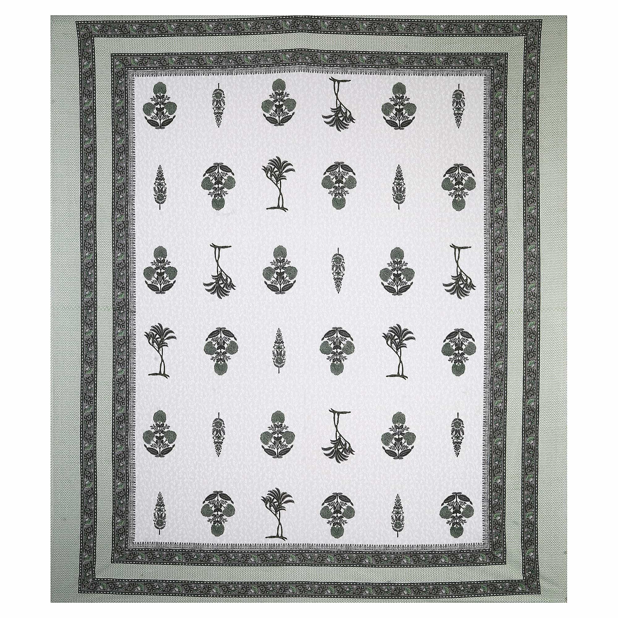 95x108 Viscose Hungama Collection Double Bedsheet with Traditional Floral & Tree Motifs with Pillow Covers