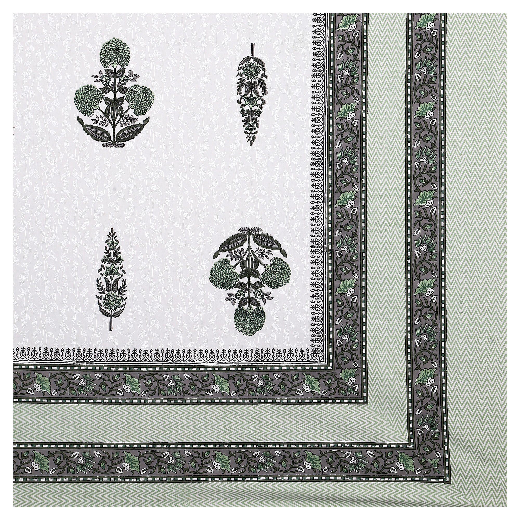 95x108 Viscose Hungama Collection Double Bedsheet with Traditional Leaf & Floral Print + Pillow Covers