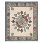 95-108 Viscose Gangour Collection Double Bedsheet with Floral Mandala Design
