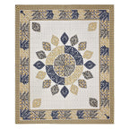 95-108 Viscose Gangour Collection Double Bedsheet with Floral Mandala Design