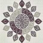 95-108 Viscose Gangour Collection Double Bedsheet with Floral Mandala Design