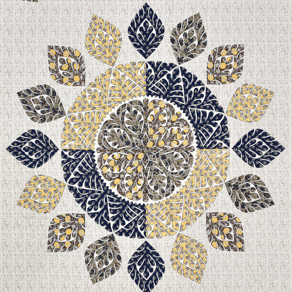 95-108 Viscose Gangour Collection Double Bedsheet with Floral Mandala Design