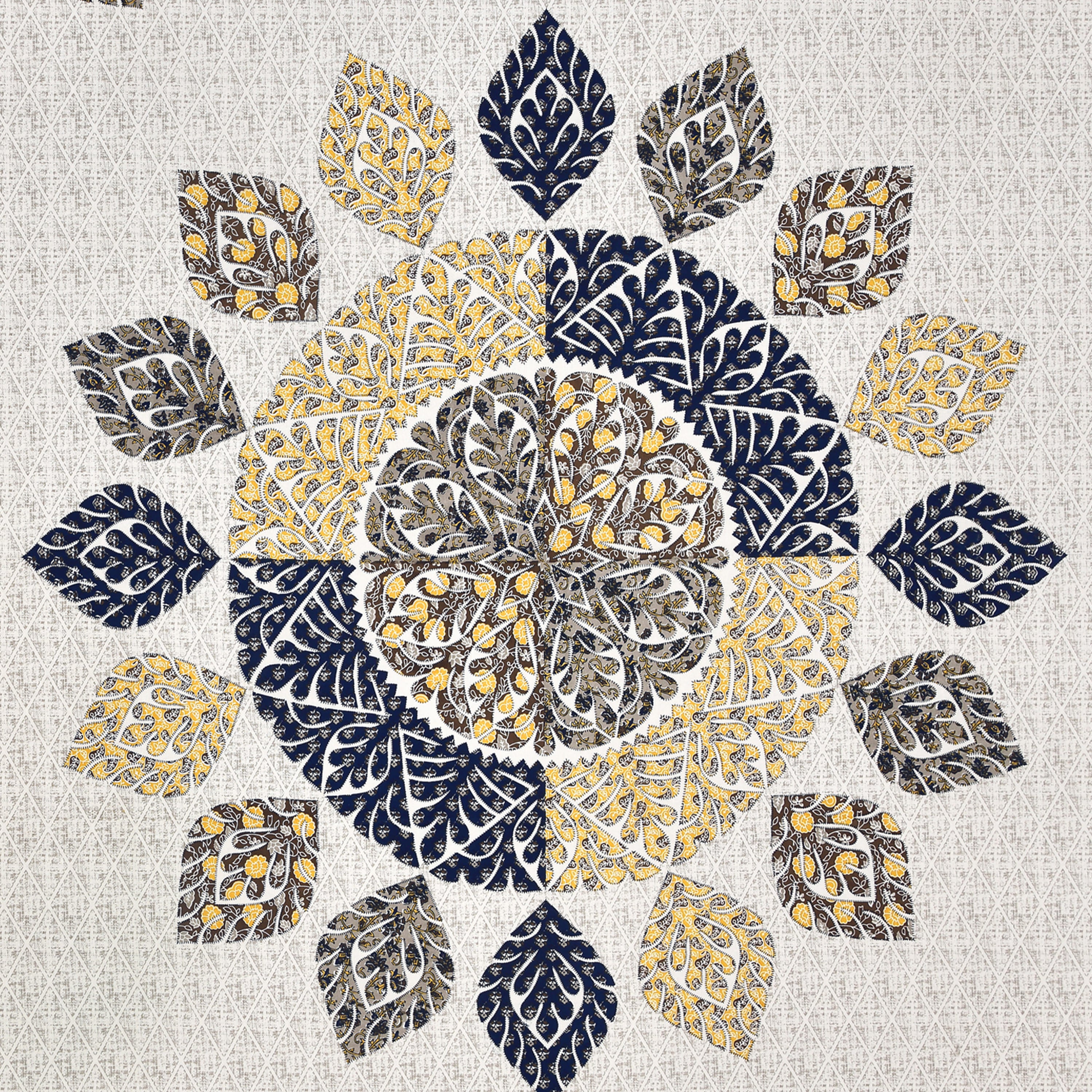 95-108 Viscose Gangour Collection Double Bedsheet with Floral Mandala Design