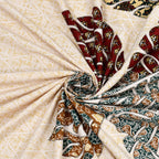 95-108 Viscose Gangour Collection Double Bedsheet with Floral Mandala Design