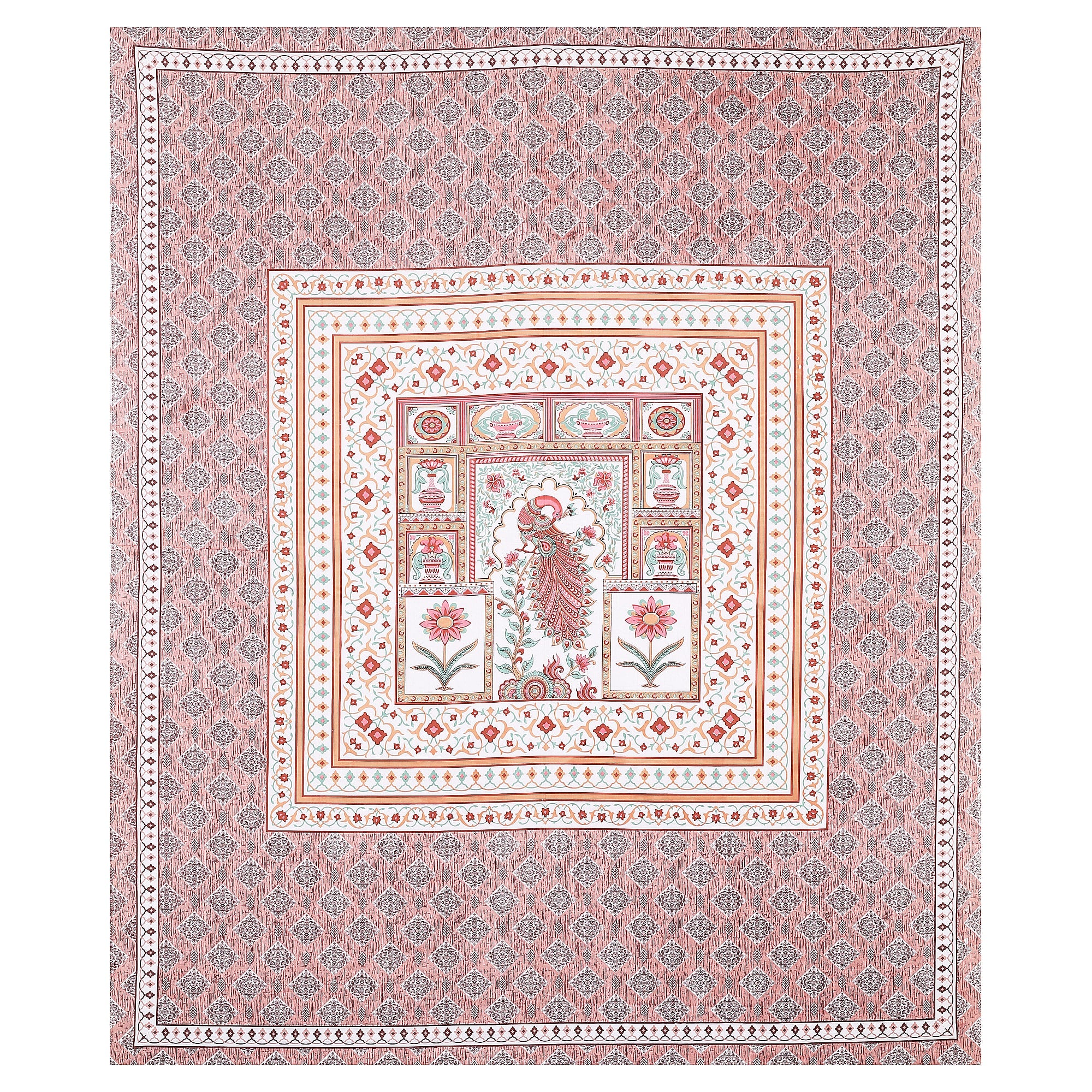 Grace Your Bedroom with Rang Mahal Viscose Double Bedsheet – 90x108 Inches with 2 Pillow Covers
