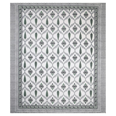 95x108 Viscose Hungama Collection Double Bedsheet with Geometric Floral Patterns & Matching Pillow Covers